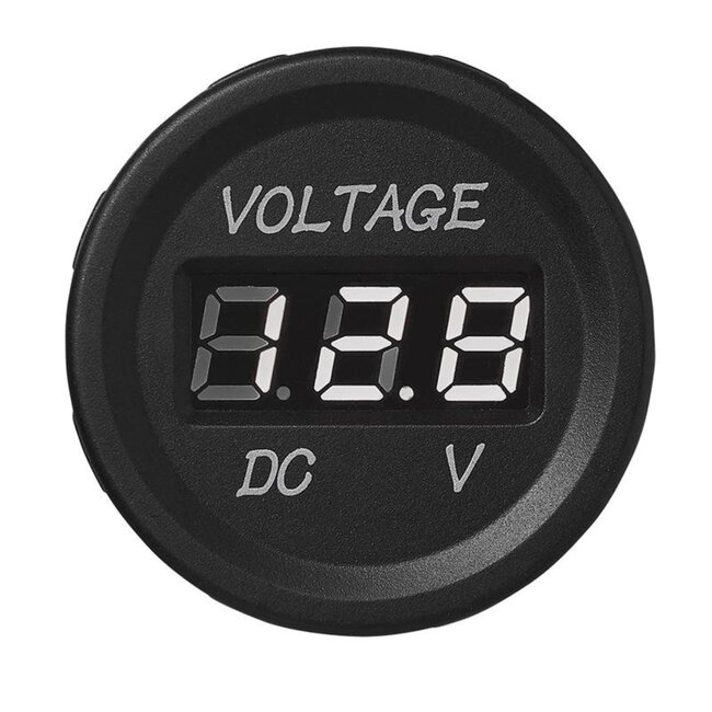 ProPlus Digitale voltmeter - inbouw - 6-30V - Ø 28 mm - blisterverpakking