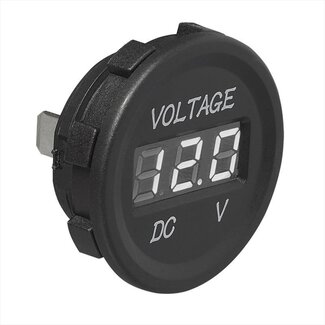 Pro Plus Voltmeter Digitaal - Inbouw - 6 t/m 30 Volt - Ø 28 mm - blister