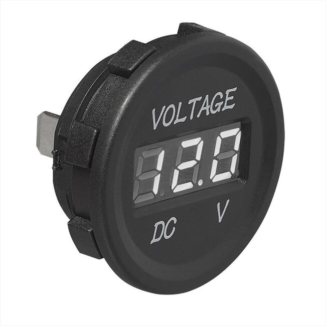 ProPlus Digitale voltmeter - inbouw - 6-30V - Ø 28 mm - blisterverpakking