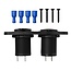 ProPlus Inbouwkit met dubbele USB-poort - 2 x 2100mA - 12/24V