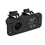 ProPlus Inbouwkit met dubbele USB-poort - 2 x 2100mA - 12/24V