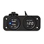 ProPlus Inbouw voltmeter met dubbele USB poort - 6-30V - 2 x 2100mA - 12/24V