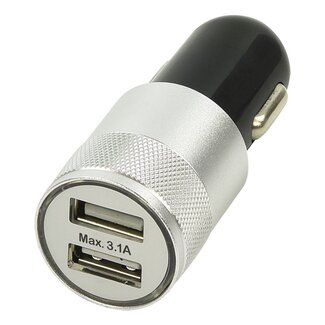 Pro Plus Autolader - USB Lader - 2 Weg - 12 Volt en 24 Volt - 3100mA