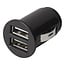 ProPlus Krachtige mini USB-autolader - 2 poorten - 12/24V - 2,1A - zwart - compact design
