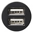 ProPlus Krachtige mini USB-autolader - 2 poorten - 12/24V - 2,1A - zwart - compact design