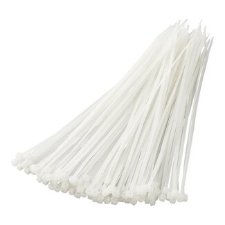ProPlus Kabelbinders - 200 x 2,5 mm - Wit - 100 stuks - Hoge treksterkte - Breed temperatuurbereik