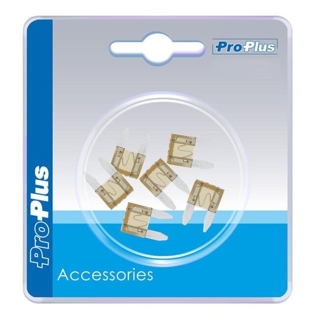 ProPlus Mini steekzekeringen - 7.5 ampère - bruin - 6 stuks