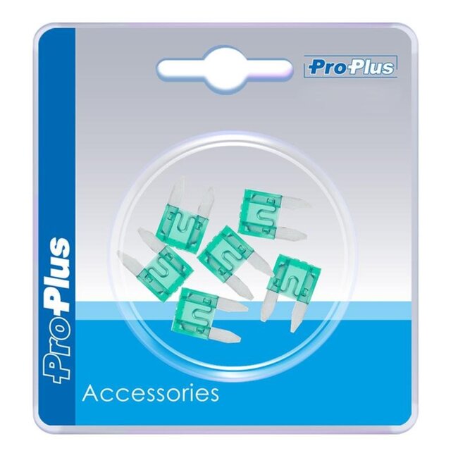 ProPlus Mini steekzekeringen - 30 ampère - groen - 6 stuks