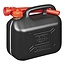ProPlus Jerrycan 5 liter - kunststof - zwart - UN-gekeurd - met flexibele vulslang