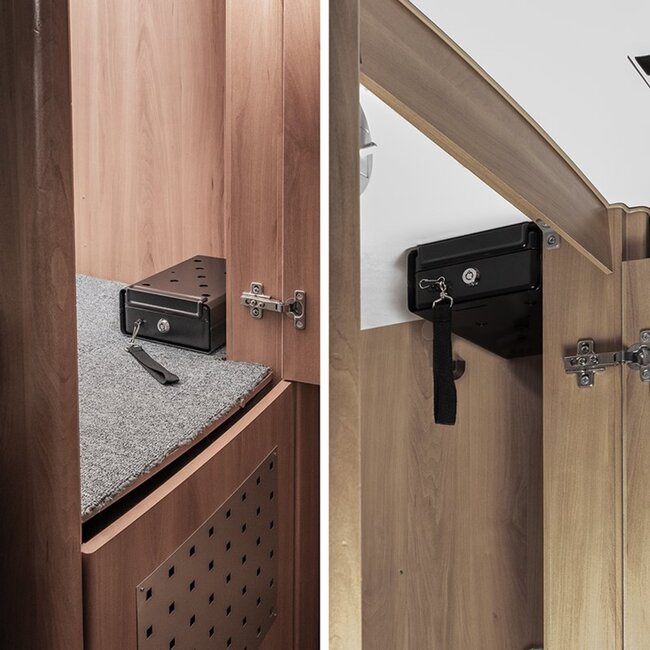 ProPlus Stalen kluis met slede - Compact en robuust - 225 x 165 x 85 mm - Zwart