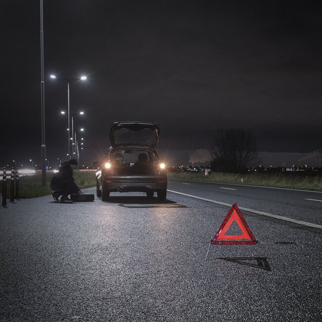 ProPlus Compacte gevarendriehoek - reflecterend - E-gekeurd - eenvoudig op te zetten