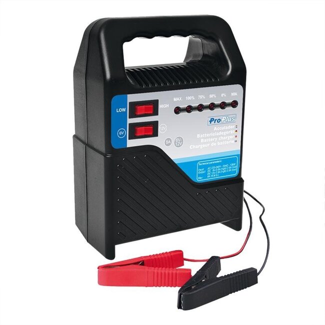 Pro Plus Acculader - 6 Volt & 12 Volt - 8 Ampère