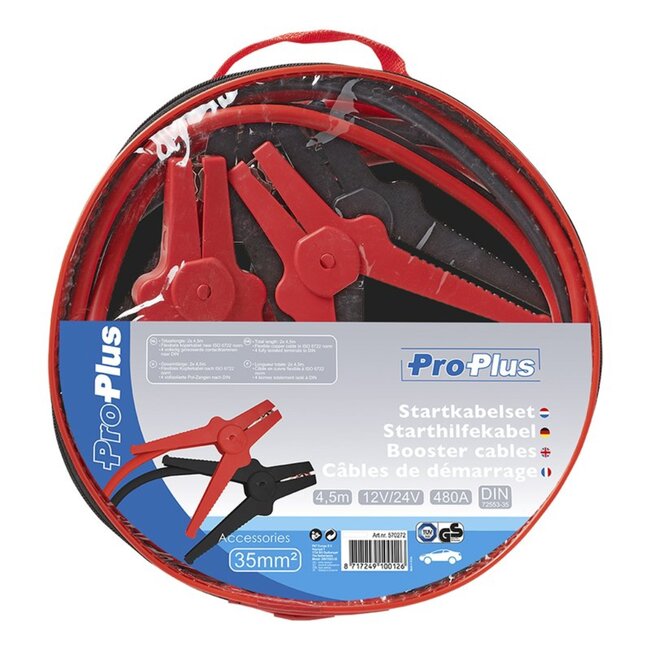 ProPlus Startkabelset - TÜV/GS-gekeurd - 35 mm² - 4,5 m - Max. 480A