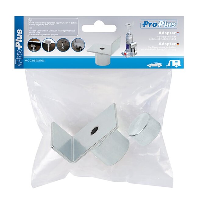 ProPlus Adapter voor potkrik - Opstaande rand - Ø 20-27 mm - Zilver - Staal