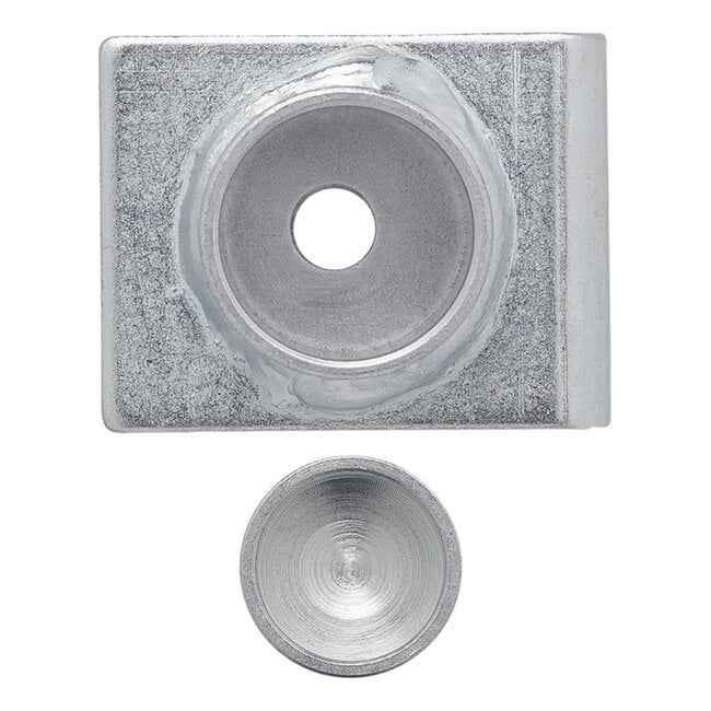 ProPlus Adapter voor potkrik - Opstaande rand - Ø 20-27 mm - Zilver - Staal