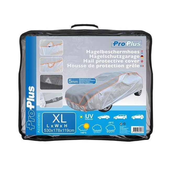 ProPlus Hagelbeschermhoes - XL - 530 x 178 x 119 cm - Waterdicht en UV-beschermd
