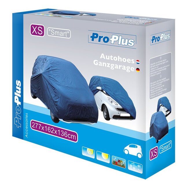 ProPlus Autohoes - XS - All-season bescherming - Voorkomt vorstaanslag - 277 x 162 x 136 cm - Donkerblauw