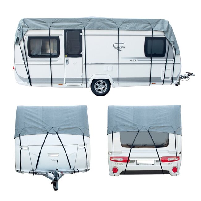 ProPlus Universele dakhoes voor caravan en camper - 6 x 3 meter - ademend en UV-gestabiliseerd - incl. draagtas