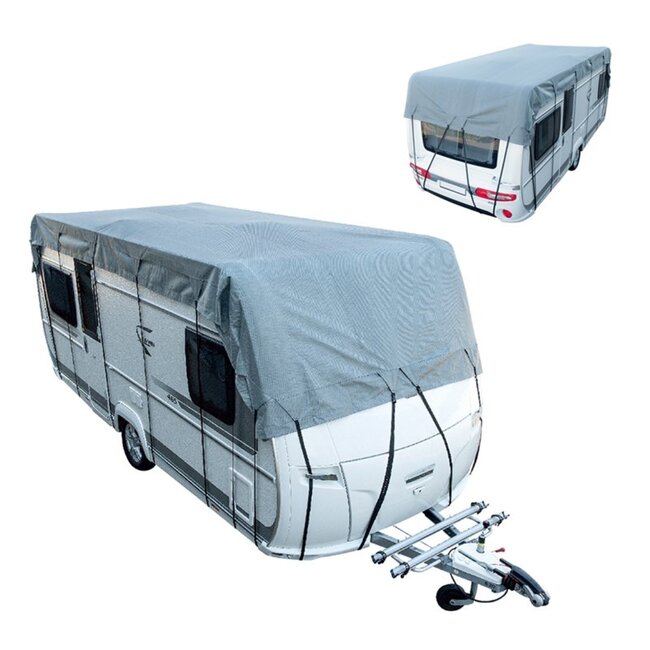 ProPlus Universele dakhoes voor caravan en camper - 6,5 x 3 meter - ademend en UV-gestabiliseerd - inclusief draagtas