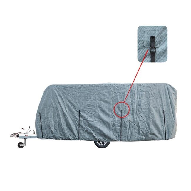 ProPlus Caravanhoes - 4-laags SFS-stof - Waterdicht en ademend - 579-640 cm - Winterbestendig