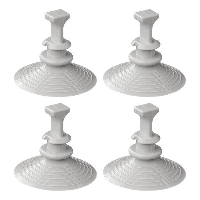 ProPlus Zuignapbevestiging voor raamisolatie - set van 4 stuks - sterke zuigkracht - eenvoudig te gebruiken