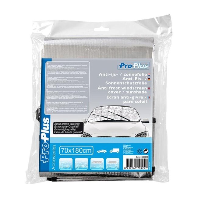 ProPlus Multifunctioneel auto zonnescherm en anti-vorst deken - 70 x 180 cm - Compact en eenvoudig te gebruiken