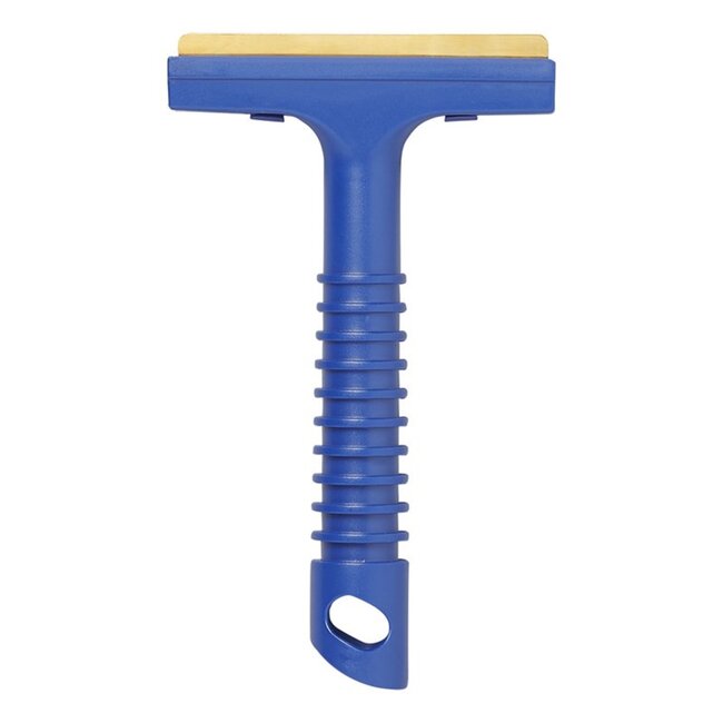 ProPlus IJskrabber met messing blad - 17 cm - Blauw - Rubberen trekker
