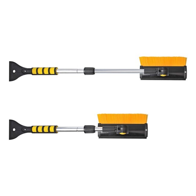 ProPlus Sneeuwborstel met raamtrekker en ijskrabber - telescopische steel - soft grip - draaibaar borsteldeel