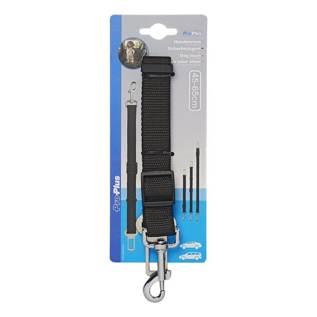 ProPlus Verstelbare hondenriem voor autogordel - 45-65 cm - Veiligheid voor huisdieren