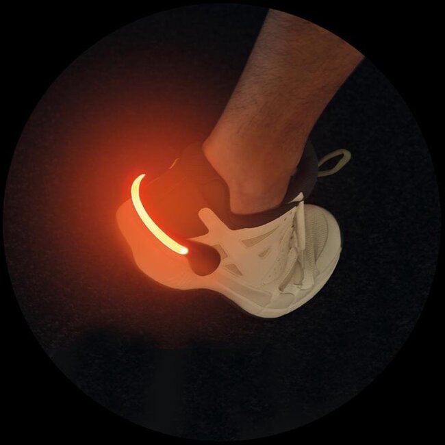 ProPlus LED schoenclip - rood - 2 stuks - verhoogde zichtbaarheid - weersbestendig