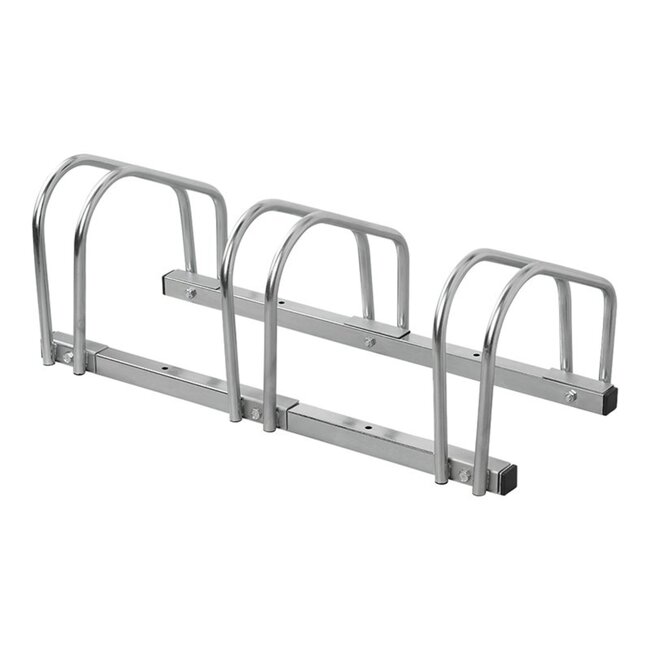 ProPlus Fietsenrek voor 3 fietsen - vloer- en wandmontage - ruimtebesparend - gegalvaniseerd staal