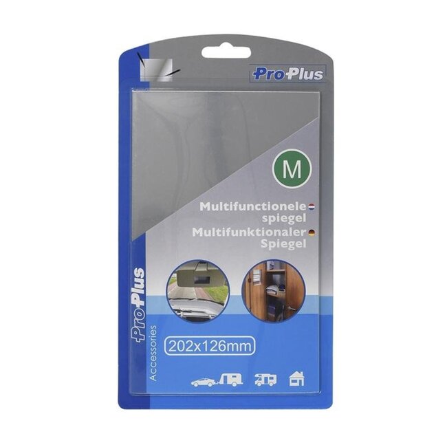 ProPlus Multifunctionele plakspiegel - flexibel en op maat te snijden - 202 x 126 mm