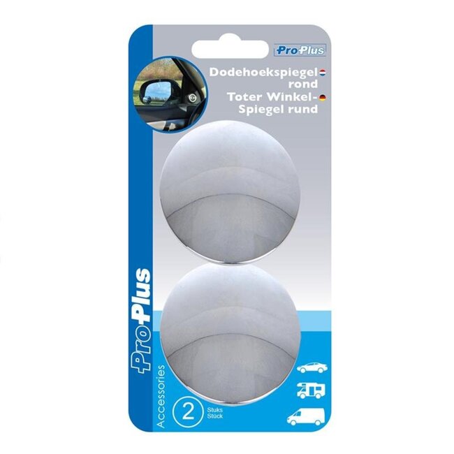 ProPlus Ronde dodehoekspiegels - breedhoek zicht - set van 2 - Ø 50 mm