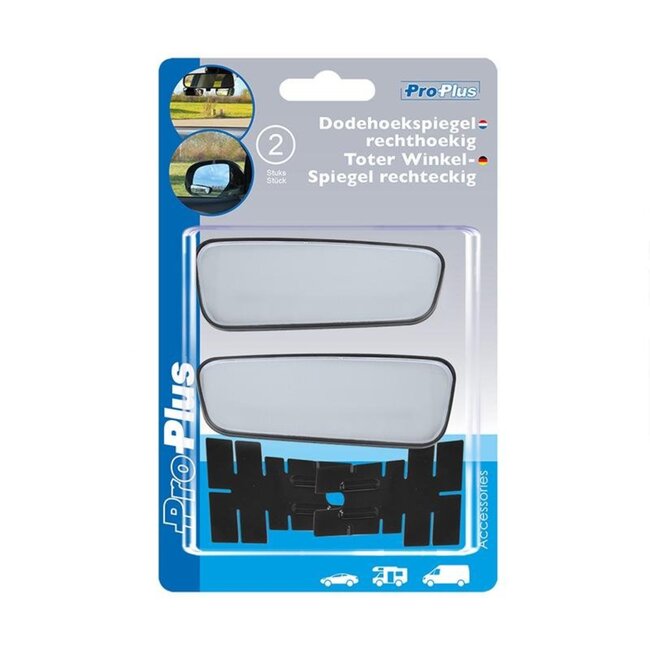 ProPlus Rechthoekige dodehoekspiegels - breedhoek zicht - 36 x 95 mm - set van 2