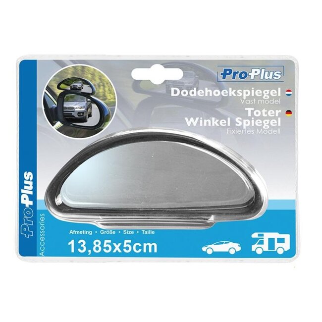 ProPlus Dodehoekspiegel - Breedhoek zicht - Eenvoudige installatie - 150 x 75 mm