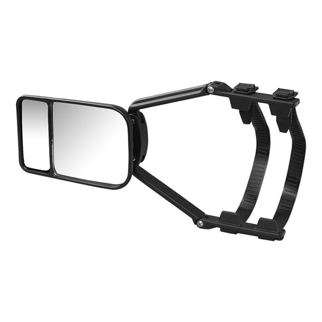 ProPlus Universele caravanspiegel - geïntegreerde dodehoekspiegel - elastische bevestiging - 23 cm - zwart