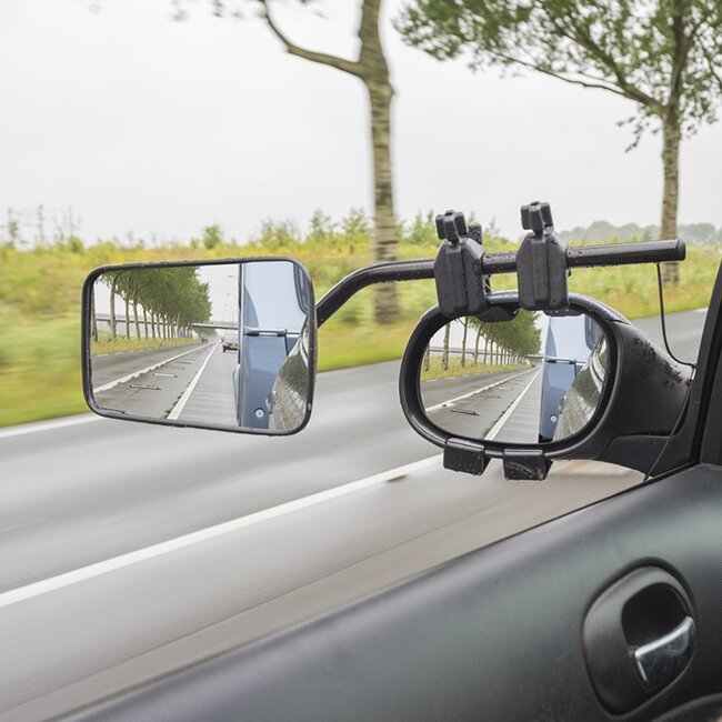 ProPlus Universele caravanspiegel - Deluxe - Multi verstelbaar - Zwart