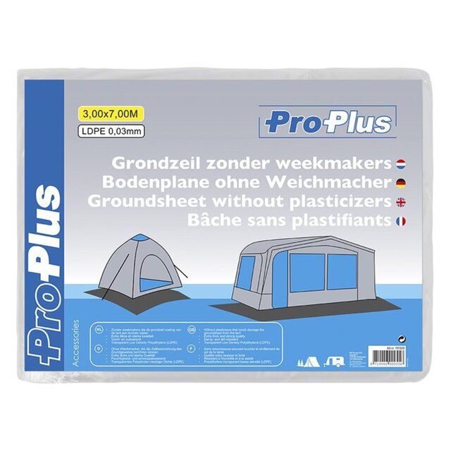 ProPlus Grondzeil - Extra sterk en dik - 3 x 7 meter - Vocht- en vuilwerend - Zonder weekmakers