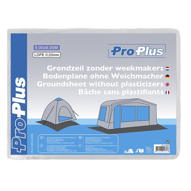 ProPlus Grondzeil - Extra sterk en dik - 5 x 6 meter - Zonder weekmakers