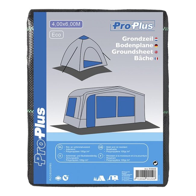 ProPlus Groot ademend grondzeil - rot- en schimmelwerend - 4 x 6 meter