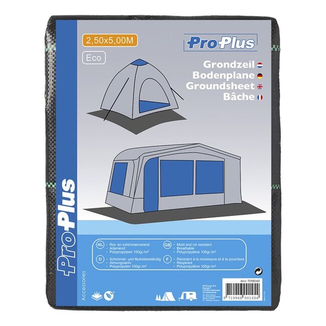 ProPlus Groot ademend grondzeil - rot- en schimmelwerend - 2,5 x 5 meter