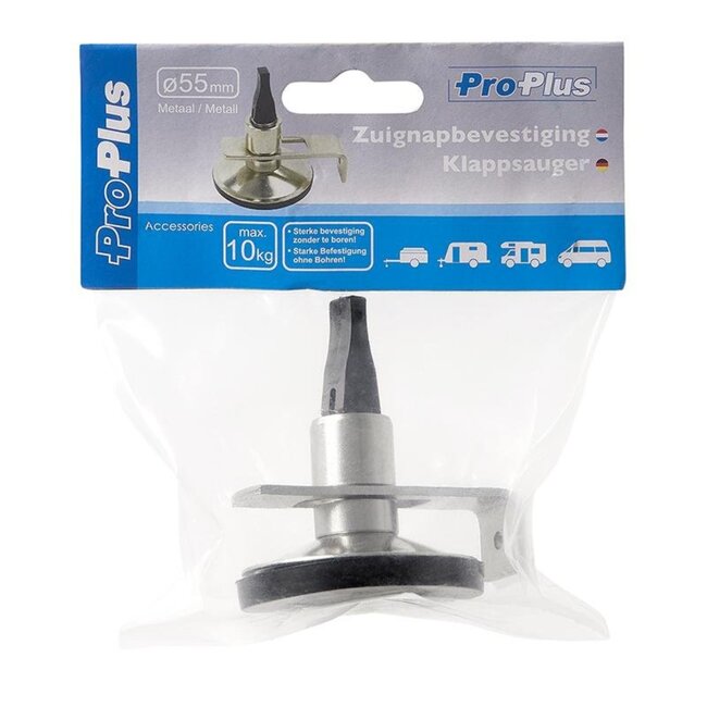 ProPlus Zuignapbevestiging - Metaal - Ø 5,5 cm - Belastbaar tot 10 kg