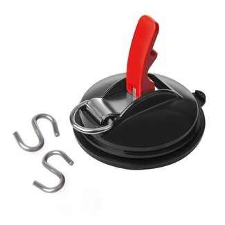ProPlus Zuignapbevestiging met ring en 2 S-haken - Ø 11,5 cm - Max. 10 kg - Schroefloze montage ProPlus Zuignapbevestiging met ring en 2 S-haken - Ø 11,5 cm - Max. 10 kg - Schroefloze montage