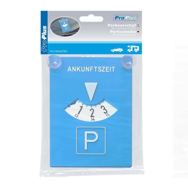 ProPlus Parkeerschijf met zuignap - Duits - 15 x 11 cm - Blauw