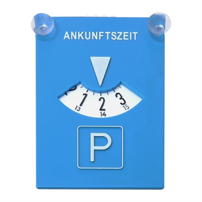 Pro Plus Parkeerschijf met Zuignapbevestiging - 15 x 11 cm - Duits - Blauw