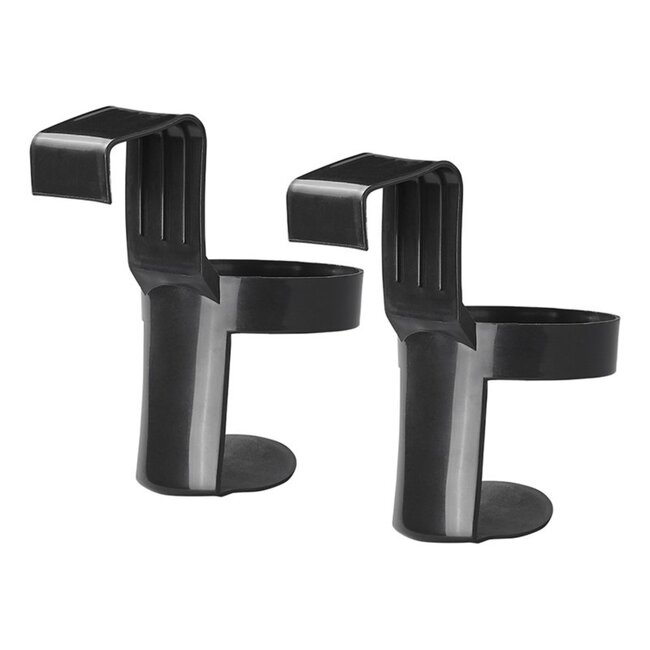 ProPlus Bekerhouders met antislip - zwart - set van 2 - 70 mm diameter