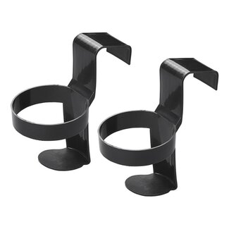 ProPlus Bekerhouders met antislip - zwart - set van 2 - 70 mm diameter