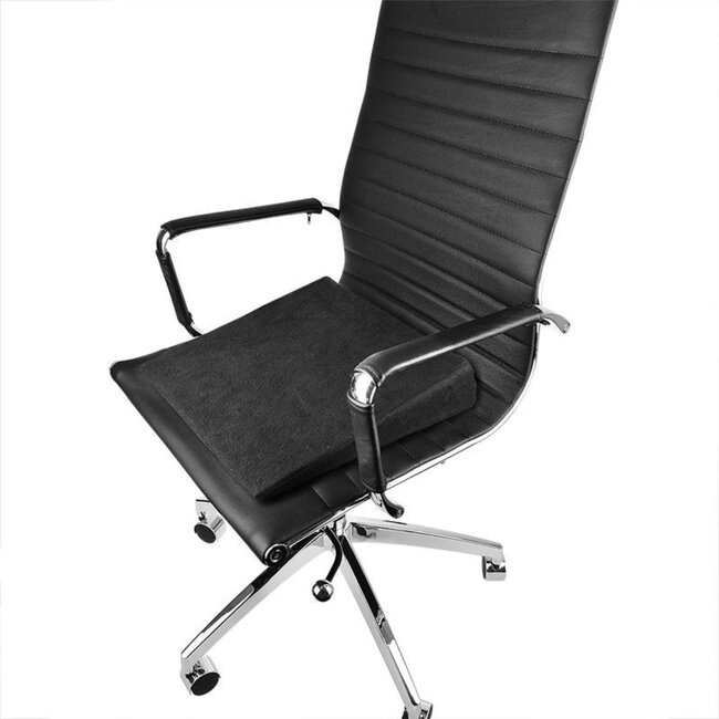 ProPlus Wigvormig zitkussen - drukvaste schuimstof - afneembare hoes - 37 x 37 x 8 cm - zwart