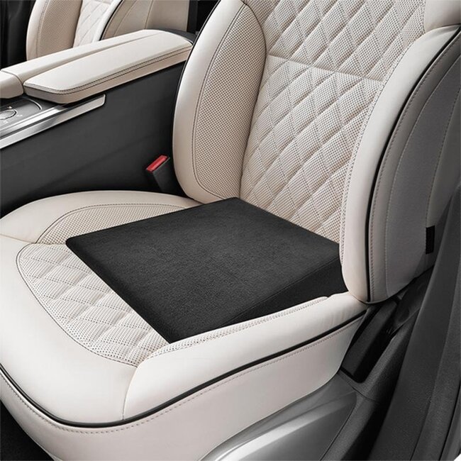 ProPlus Wigvormig zitkussen - drukvaste schuimstof - afneembare hoes - 37 x 37 x 8 cm - zwart