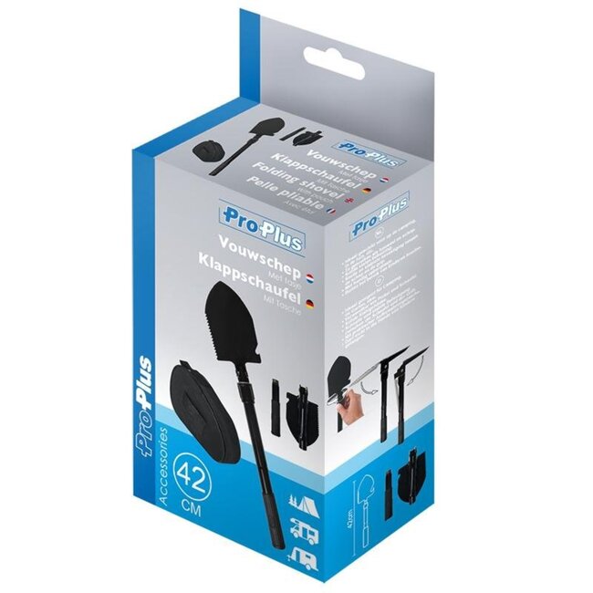 ProPlus Opklapbare schep met draagtas - multifunctioneel - 42 cm - lichtgewicht - outdoor en tuin